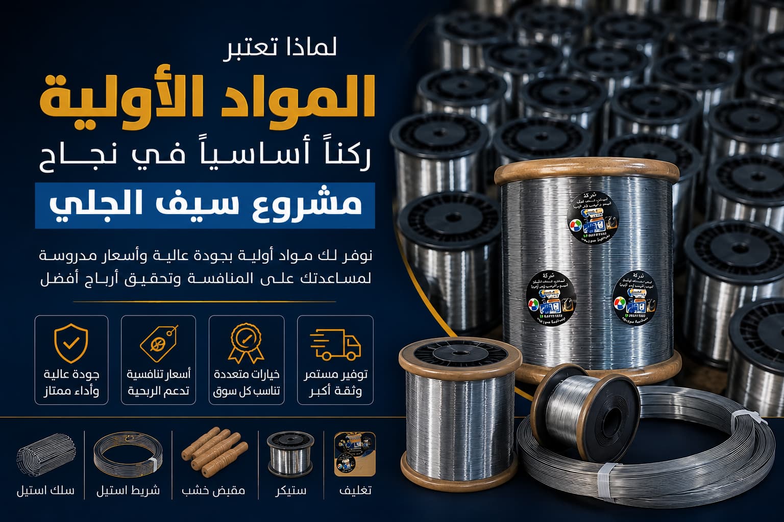 لماذا تعتبر المواد الأولية ركناً أساسياً في نجاح مشروع سيف الجلي؟